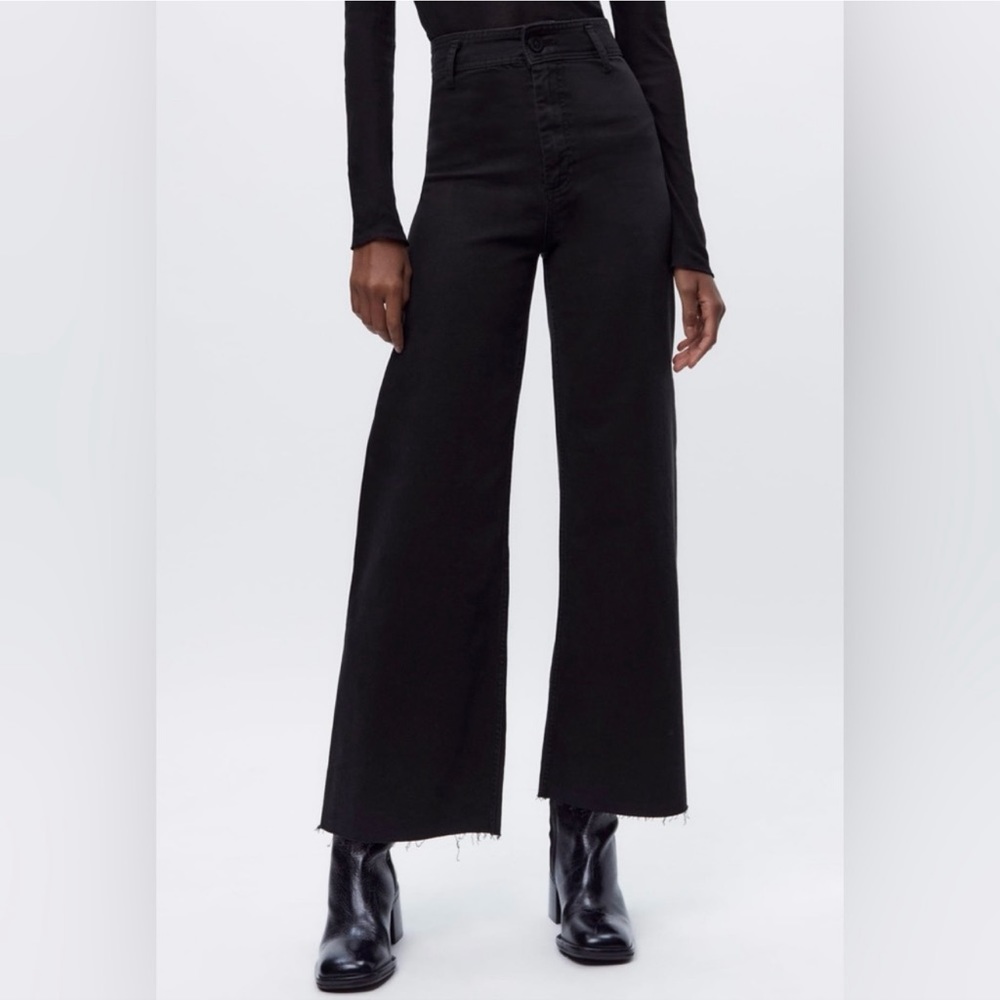 Zara high waisted marine straight jeans